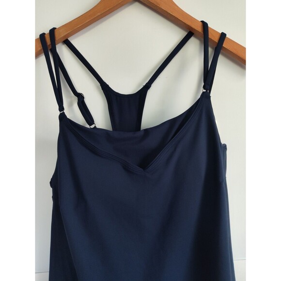 Athleta Seascape Bra Cup Blousy Modest Tankini Top Navy Blue 36B 36C Medium NWT - Picture 4 of 11